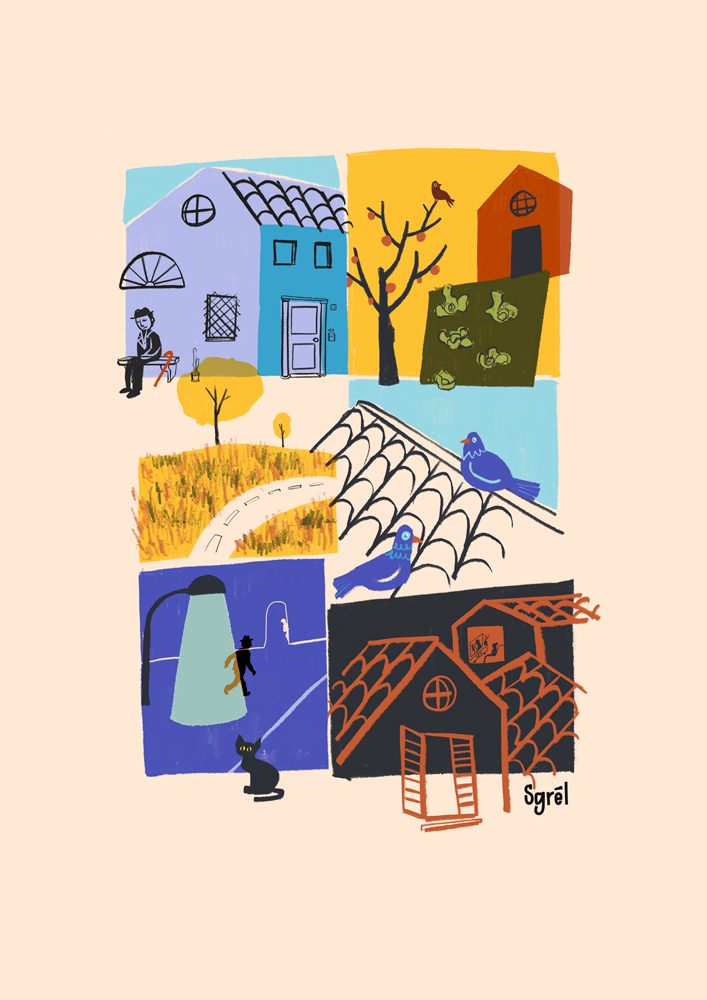 Dal mattino alla sera – An Italian countryside illustration