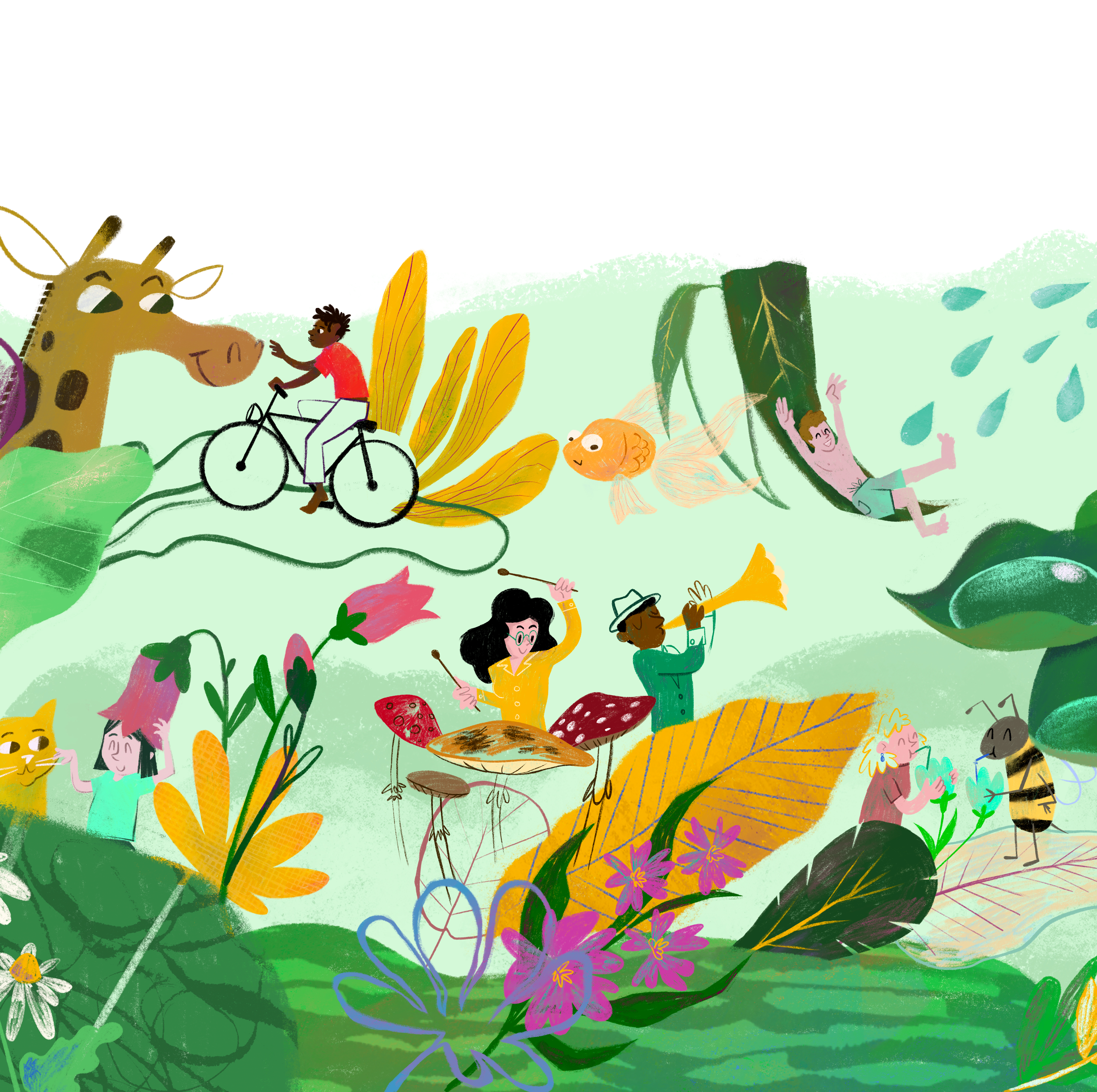 Illustrazione Site-Specific per Stand Fieristici: Il “Giardino Surreale” di Achab Group